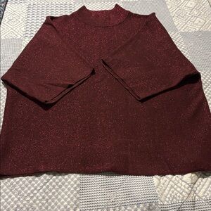 Chico's Shimmering Burgundy Knit Top